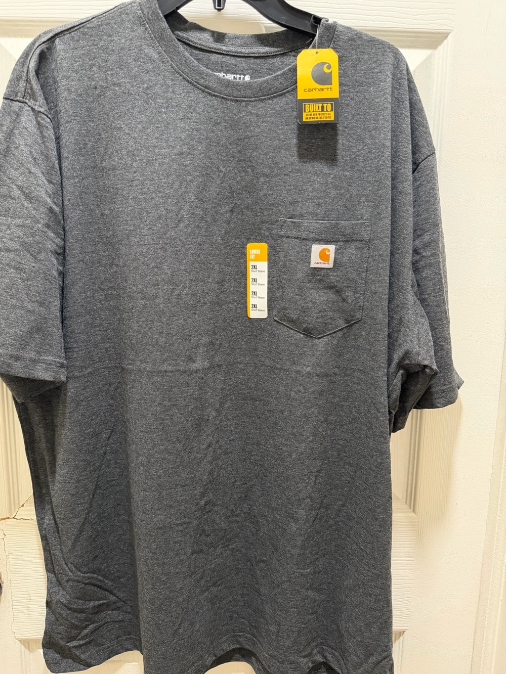 Carhartt Men's Short Sleeve Pocket Tee - Charcoal Gray